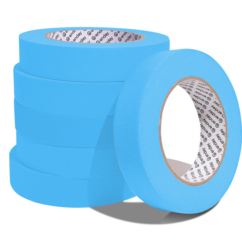 Masking Tape, 1" x 60 Yards, Light Blue, Pack of 6