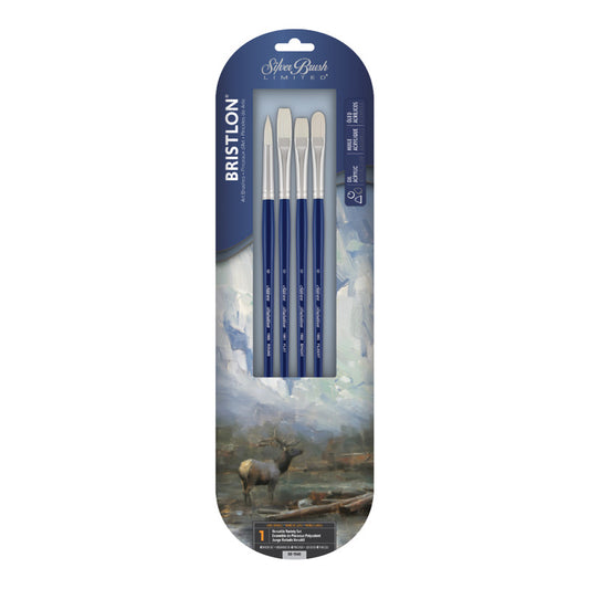 Bristlon Brush Assortment, Size 6, 4 Brushes