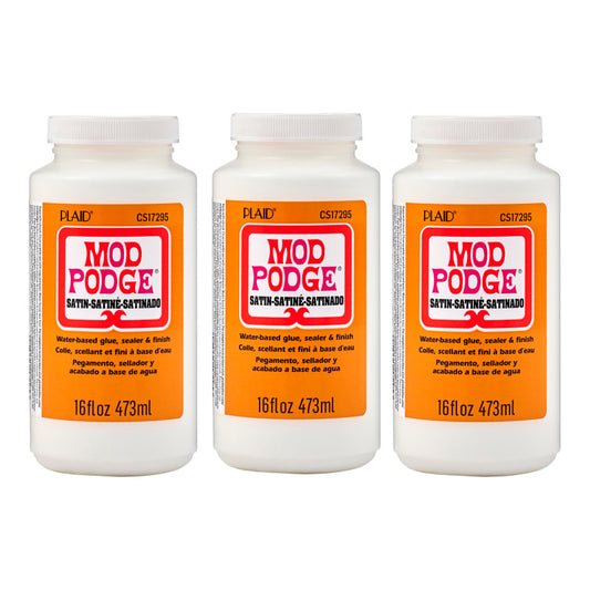 Decoupage Glue, Satin 16oz., Pack of 3