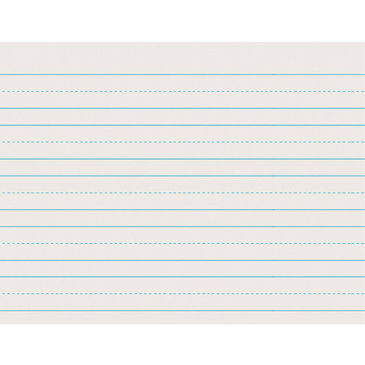 Newsprint Handwriting Paper, Skip-A-Line, Grade 1, 1" x 1/2" x 1/2" Ruled Long, 11" x 8-1/2", 500 Sheets