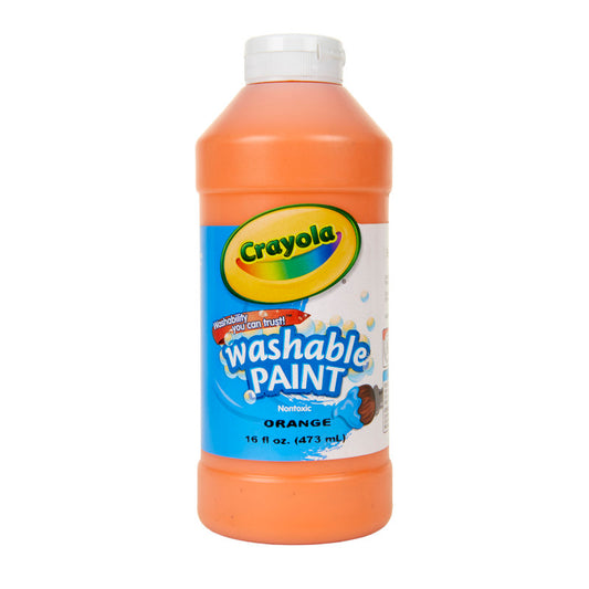 Washable Paint, Orange, 16 oz.