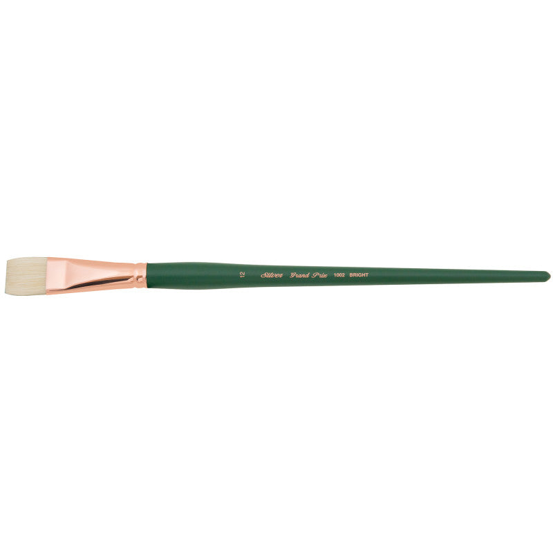Grand Prix Brush, Bright, Long Handle, Size 12