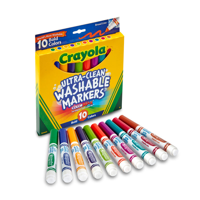 Ultra-Clean Washable® Bold, Broad Line, Color Max Markers, 10 Count