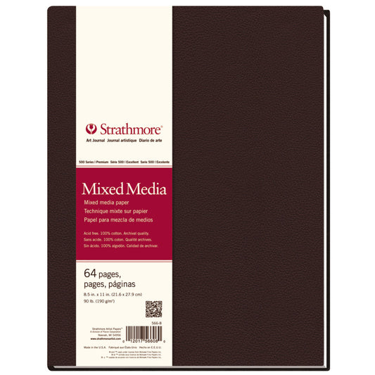 500 Series Art Journal Mixed Media Paper, Hardbound Binding, 64 Sheet, 8.5x11 inch, 1 Count