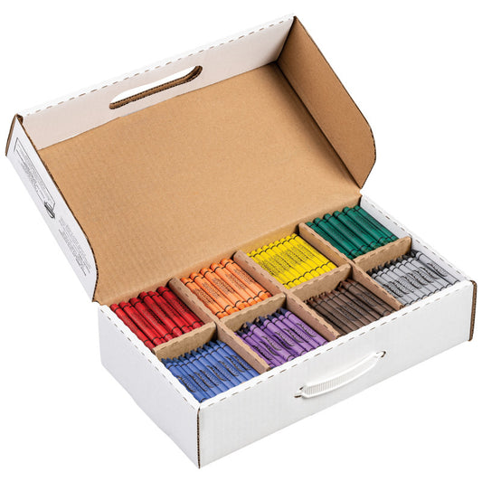 Crayons Master Pack, 8 Colors (100 Each), 800 Count