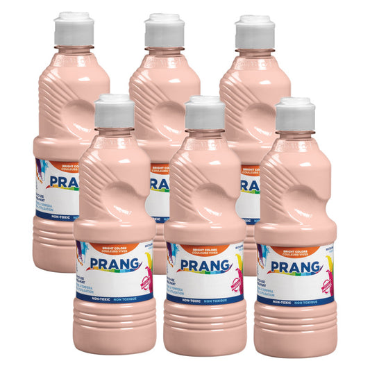 Ready-to-Use Tempera Paint, Peach, 16 oz, Pack of 6