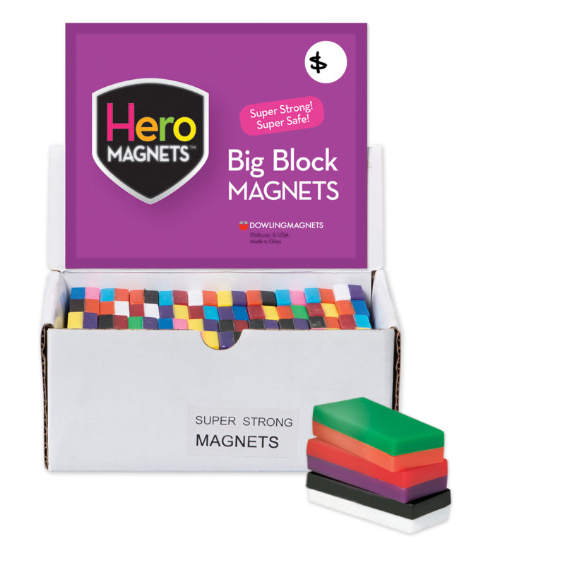 Hero Magnets™ Block Magnets, Display Box of 40