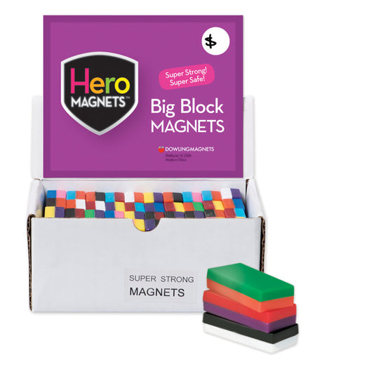 Hero Magnets™ Block Magnets, Display Box of 40