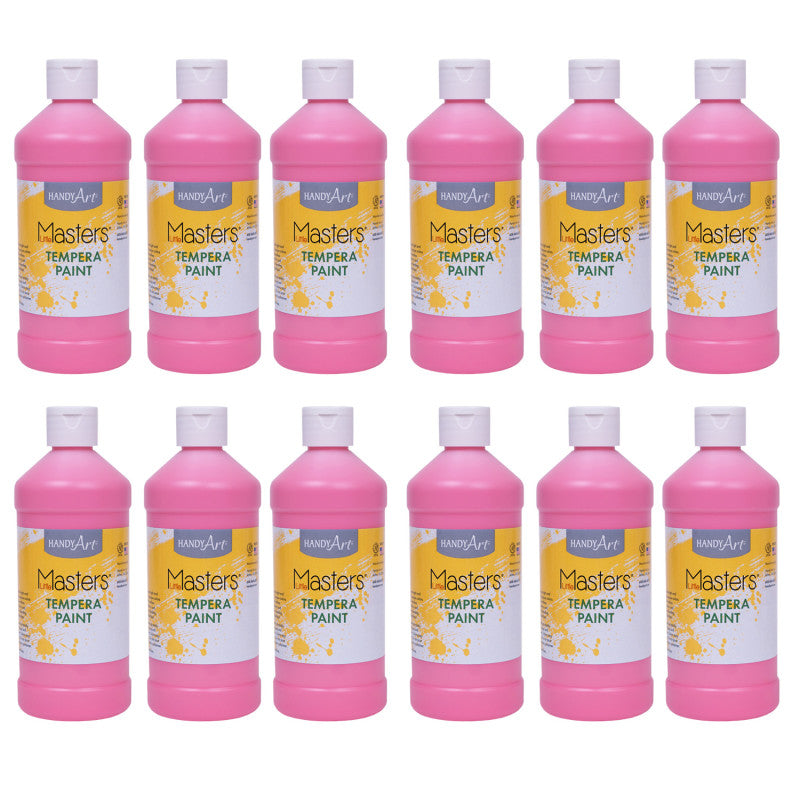 Little Masters® Tempera Paint, Pink, 16 oz., Pack of 12