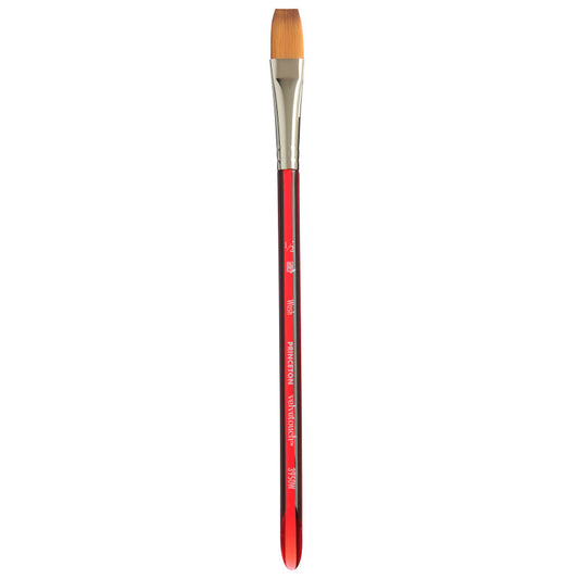 Velvetouch Wash Brush, Synthetic Bristles, Short Handle Mixed Media Paintbrush, Scarlet, Size 1/2 inch, 1 Count