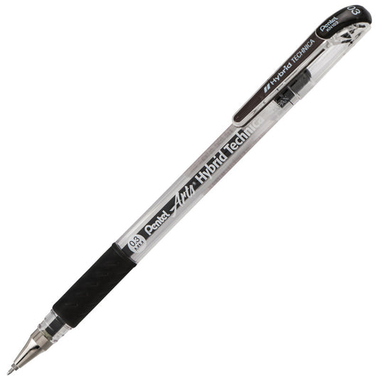 Hybrid Technica (0.3mm) Gel Pen, Black Ink, Pack of 12