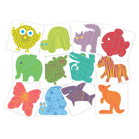 Learn About Lines Rubbing Plates, Set of 12