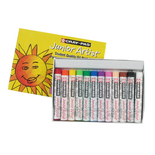 Cray-Pas Junior Artist Oil Pastels, Assorted Colors, 12-Piece Set