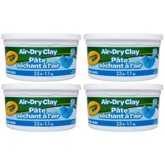Air Dry Clay, 2.5lb Tub, Blue, Pack of 4