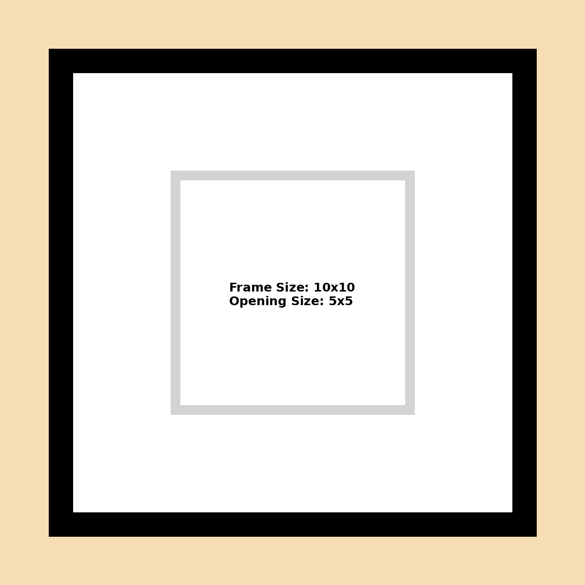 10x10 Frame with 5x5 Opening