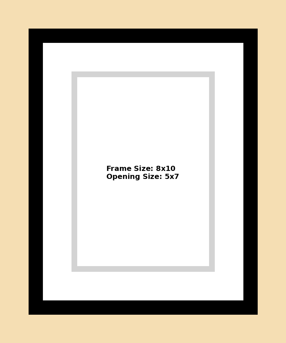 5x7 Matboard with Frame