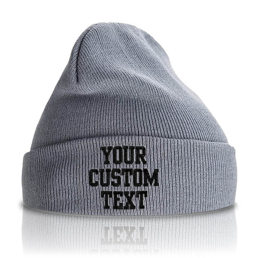 Custom Embroidery Beanie Hat - Custom Text